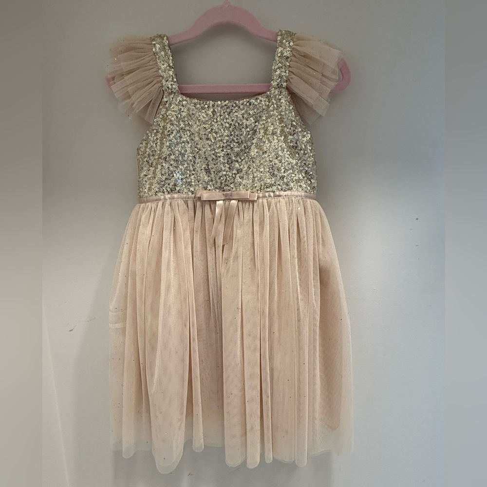 Popatu Fancy Gold Sequin Dress